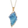 Natural crystal stone pendant - with necklaceNecklaces