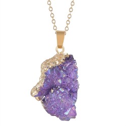 Natural crystal stone pendant - with necklaceNecklaces