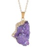 Natural crystal stone pendant - with necklaceNecklaces