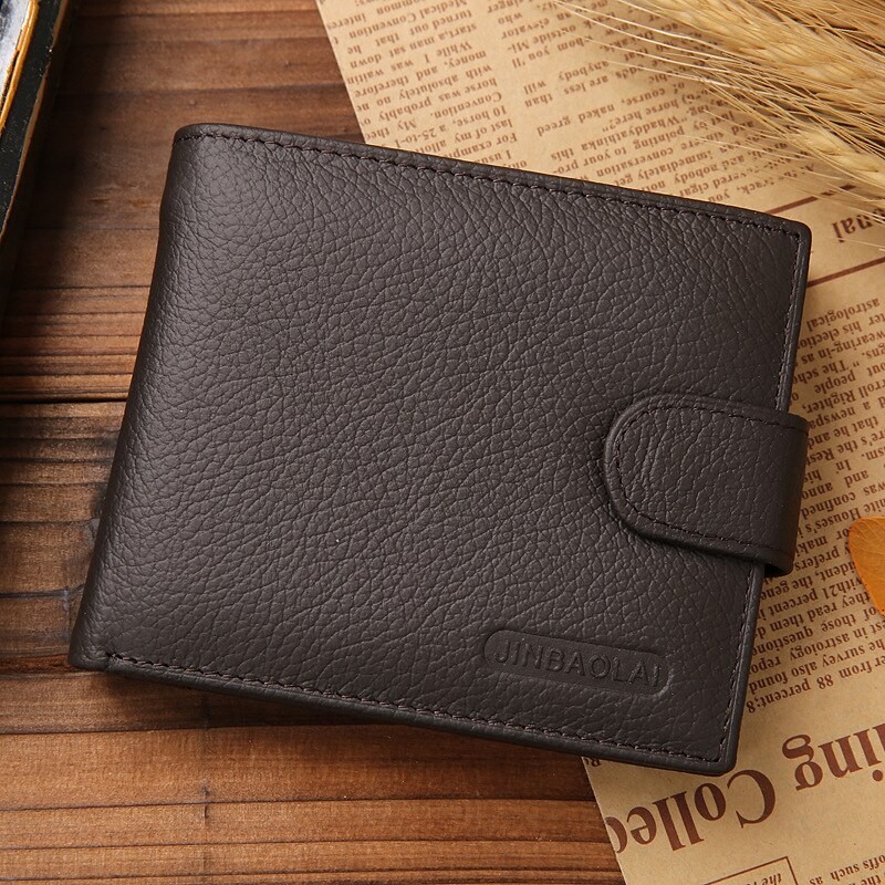 Short men's wallet - card holder - genuine leatherWallets