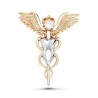 Tooth / wings / crystal - dentist broochBrooches