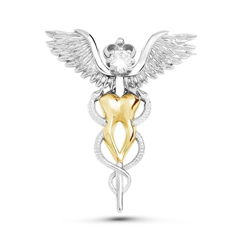 Tooth / wings / crystal - dentist broochBrooches