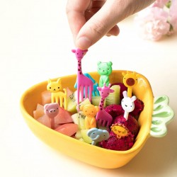 Farm / jungle animals - fruit / desserts forks - 10 piecesCutlery