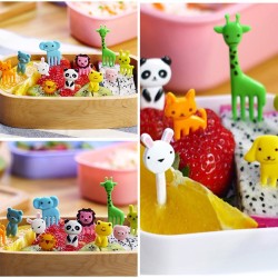 Farm / jungle animals - fruit / desserts forks - 10 piecesCutlery