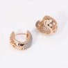 Elegant small hoop earrings - full zirconEarrings