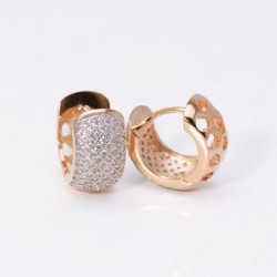 Elegant small hoop earrings - full zirconEarrings