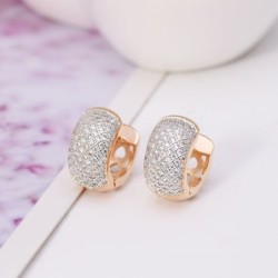 Elegant small hoop earrings - full zirconEarrings