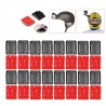 Helmet accessories - for GoPro - curved mount base - adhesive stickers - 16 piecesMounts
