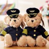 Pilot / captain teddy bear - flight attendant - plush toyCuddly toys