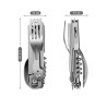Folding stainless steel tableware - spoon / knife / bottle opener - camping / travel kitSurvival tools