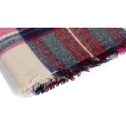 Plaid cashmere shawl - triangle shapeScarves