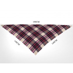 Plaid cashmere shawl - triangle shapeScarves