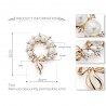 Crystal flower with rhinestones - elegant broochBrooches