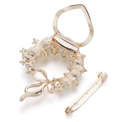 Crystal flower with rhinestones - elegant broochBrooches