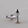Wine glass / bottle - silver cufflinksCufflinks