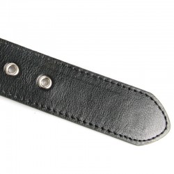 Black leather belt - with bullets / rivets - unisex - 110 cmBelts