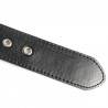 Black leather belt - with bullets / rivets - unisex - 110 cmBelts