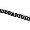 Black leather belt - with bullets / rivets - unisex - 110 cmBelts