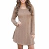 Short knitted dress - long sleeve sweaterDresses