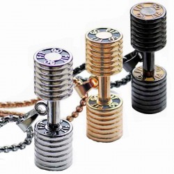 Dumbbell pendant with necklace - stainless steelNecklaces