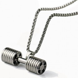 Dumbbell pendant with necklace - stainless steelNecklaces