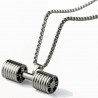 Dumbbell pendant with necklace - stainless steelNecklaces