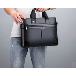 Elegant leather shoulder bag - wideBags