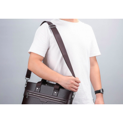 Elegant leather shoulder bag - wideBags