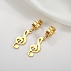 Long earrings with musical notesEarrings