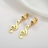 Long earrings with musical notesEarrings