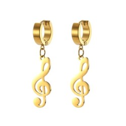 Long earrings with musical notesEarrings