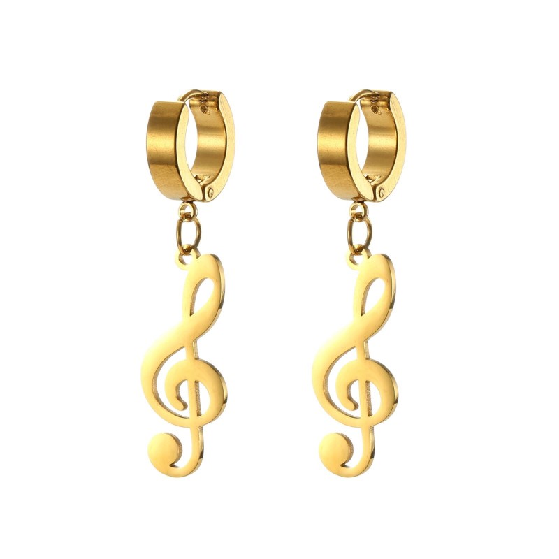 Long earrings with musical notesEarrings