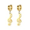 Long earrings with musical notesEarrings