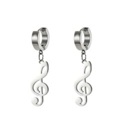 Long earrings with musical notesEarrings