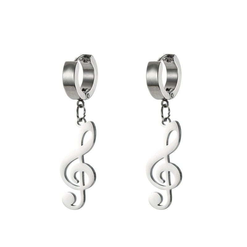 Long earrings with musical notesEarrings