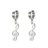 Long earrings with musical notesEarrings
