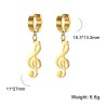 Long earrings with musical notesEarrings