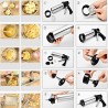 Cookie press gun - icing / decorating - stainless steel - setBakeware