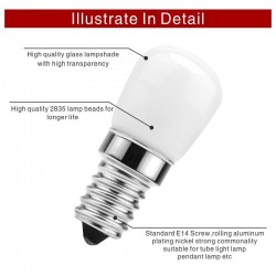 3W - E14 - AC 220V - LED - fridge bulb - 2 piecesE14