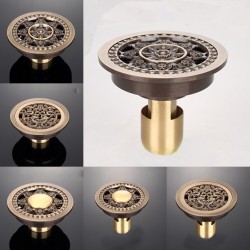 Antique brass - round bathroom floor drain - waste drainerDrains
