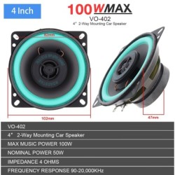 Universal car coaxial speaker - Hifi - full range - 2-way mounting - 100WSpeakers