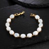 Elegant bracelet - natural moonlight stone - 925 sterling silverBracelets
