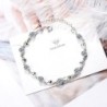 Elegant bracelet - zircon flowers - hearts - 925 sterling silverBracelets