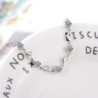 Elegant bracelet - zircon flowers - hearts - 925 sterling silverBracelets