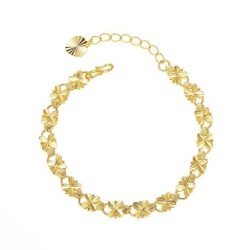 Lucky four-leaf clover - gold braceletBracelets