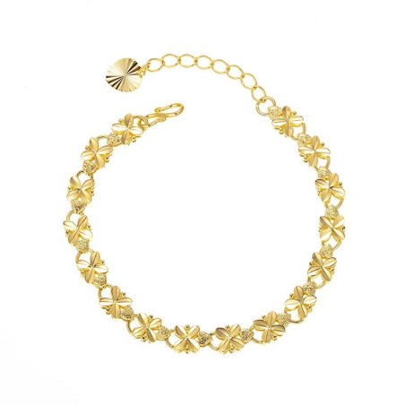Lucky four-leaf clover - gold braceletBracelets