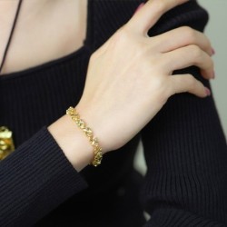 Lucky four-leaf clover - gold braceletBracelets