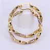 Golden hoop earrings with crystalsEarrings