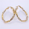 Golden hoop earrings with crystalsEarrings