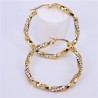 Golden hoop earrings with crystalsEarrings